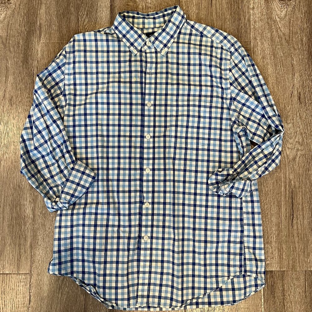 JCrew - Blue Checkered Dress Shirt